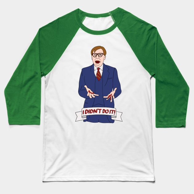 Mr Green Didn’t Do It! Baseball T-Shirt by thecompassrose